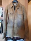 Barbour International Steve Mcqueen Needles Leather Shirt Jacket L Cafe Racer