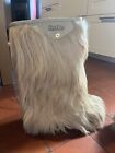 🔴 VINTAGE Lotto Anni 70 Pelo CAPRA BIANCA Donna Neve Stivali Boots N.40 Fashion