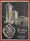 Brolio Chianti Ricasoli Vino pubblicita vintage advertising ritaglio Clipping