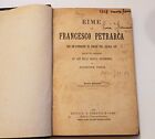 Rime Di Francesco Petrarca - Giuseppe Finzi -1901