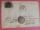 FV94 Stato Pontificio 6 BAJ isolato 1855 ROMA RIMINI Cover Con Testo Storia Pos