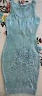 MOSCHINO abito paillettes azzurro MOSCHINO light blue sequin dress