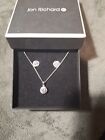 Jon Richard Necklace And Earrings Silver Tone