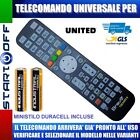 TELECOMANDO UNIVERSALE TV UNITED CLICCA IL TUO MODELLO LO RICEVERAI GIA PRONTO