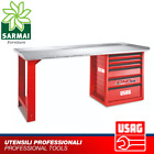 USAG 516 SPC2 200 cm BANCO TAVOLO DA LAVORO PIANO IN ACCIAIO 6 CASSETTI (VUOTO)