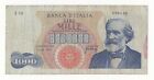 1000 LIRE GIUSEPPE VERDI I°  TIPO EMISSIONE 20 /05/1966