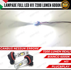 COPPIA LAMPADE LED FIAT PUNTO EVO FENDINEBBIA 7200 LUMEN CANBUS 6000K NO ERROR