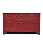 MOBILE BUFFET CREDENZA SHABBY CHIC ROSSA VINTAGE ETNICA COUNTRY COLORI VARI