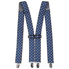 Uomo Elasticizzato Resistente con Clip Pantaloni Bretelle Regolabili 35mm