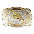 Bull Rider Cowboy Rodeo Cowboy Western Fibbia per cintura grande color oro Moda