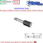 Adattatore Jack Da Spina 6,3mm Mono a Presa Jack 3,5mm Mono