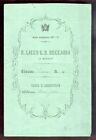 1872 - MONDOVI  - R. LICEO GIO. BATTISTA BECCARIA - CARTA D AMMISSIONE