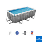 PISCINA FUORI TERRA RIGIDA BESTWAY COMPLETA RETTANGOLARE 412X201X122H RATTAN