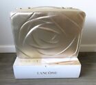 LANCOM CHAMPAGNE GOLD GLAM VANITY ZIP MAKE UP COSMETICS CASE BOX BAG TOP HANDLE