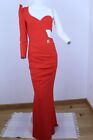 ELISABETTA FRANCHI ABITO LUNGO MONOSPALLA ROSSO DONNA TAG SIZE 42