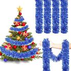 HCSSZ Ghirlanda di orpelli di Natale blu da 32,8 m ghirlanda lucida ghirlanda