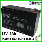 Batteria 12v 9ah gel Piombo Allarme Ups 12 Volt 9a Barchino Gruppo di Continuita