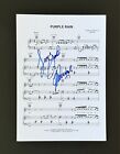 Prince Purple Rain Autographed A4 Sheet Music