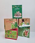 5pcs Premium Christmas  Strong Paper Gift Bags With Rope Handles Large Size  New