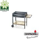 Barbecue a carbone con doppia griglia acciaio bbq grande 70 x 45 a carbonella