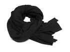 Sciarpa uomo donna pashmina nera nero jersey