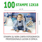 Stampa 100 foto digitali 12x18 SU CARTA FOTOGRAFICA SUPREME 