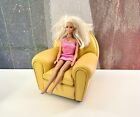 Poltrona FRAU Vanity vera pelle miniatura armchair Sofa mini poltrona giallo