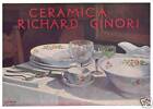 PUBBLICITA  1932 RICHARD GINORI PORCELLANA CERAMICA SERVIZIO PIATTI R.DI MASSA