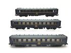 LS MODELS 49123 H0 Set 3 carrozze letti Tipo F blu CIWL fasce gialle, 1968