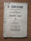 1942 IL TROVATORE LIBRETTO OPERA DRAMMA 4 ATTI GIUSEPPE VERDI VINTAGE