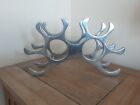 Aluminium Wine Rack Vintage 1980’s Michaell Noll 9 Bottle Polished Sculpted