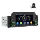 5IN Single Din Wireless Carplay Android Auto Car Radio Stereo W/Camera