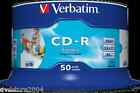 CD-R PRINTABLE Verbatim cdr 100 % Vergini Vuoti Stampabili 52 X 700 Mb 43438