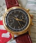 Cronografo HEUER LEONIDAS SA Chronograph Oro Gold Platted Vintage Watch