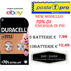 BATTERIE 2032 PILE CR2032 DL2032 BR2032 DURACELL 3V LITIO BOTTONE 5 O 10 PEZZI