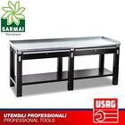 USAG 506 TAC 2000 BANCO BANCONE TAVOLO DA LAVORO PIANO IN ACCIAIO 200X70XH 86 CM