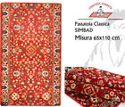 SIMBAD Passatoia Classica Floreale Rosso con lavorazione meccanica 65x110 cm Q9