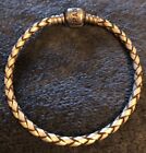 Genuine Pandora Champagne Leather Bracelet 17cm Please Read