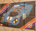 VECCHIO POSTER AUTOSPRINT GULF PORSCHE 917 CAMPIONE DEL MONDO 70