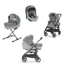 Trio Trilogy System Cayman Silver con Telaio e Base Huggy Inclusa di Inglesina