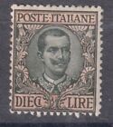 Italia Regno  1910  Floreale Lire 10 MNH  / P129