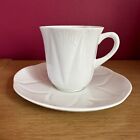 Vintage Shelley Dainty  White Demitasse Coffee Cup and Saucer Tea #A