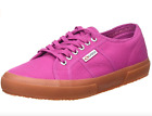 Superga Mens UK 10 - 13.5 Fuchsia Canvas Low Top Lace Up Trainers Sneakers Retro