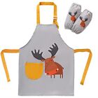 SUNNEKO Grembiule Cucina Bambini, Grembiule Scuola Elementare Bambino, (w7S)