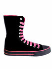 Underground Shoes England Sneaker Turnschuh Samt  Schwarz Pink 18