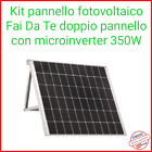 Kit Fotovoltaico da Balcone Impianto Plug and Play 350W Terrazza Inverter 230v