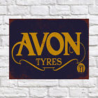 Avon Tyres, Retro metal Tin Aluminium Vintage Sign Garage Man Cave Shed Gift