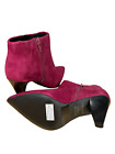 Berry Ankle Boots UK 3 EUR 35.5 M&S Leather Suede WINE Brand New RRP £69