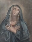 Inizi 800  Madonna Guido Reni La Vergine Incisione acquerellata