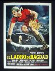 IL LADRO DI BAGDAD poster manifesto Steve Reeves Giorgia Moll Medio Oriente D99